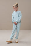 Kledingmerk: By-Bar - Girls fashion brand - Girls Aisa Sweater - Kleur: Fresh Sky (lichtblauw) - Van 4 tot 12 jaar beschikbaar bij littlefashionaddict.com