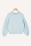 Kledingmerk: By-Bar - Girls fashion brand - Girls Aisa Sweater - Kleur: Fresh Sky (lichtblauw) - Van 4 tot 12 jaar beschikbaar bij littlefashionaddict.com
