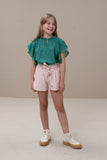 Kledingmerk: By-Bar - Girls fashion brand - Girls Jade Short - Kleur: Fresh Rose - Van 4 tot 12 jaar beschikbaar bij littlefashionaddict.com