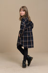 Little Fashion Addict - By-Bar - Girls fashion brand - Girls Check Dress - Donkerblauw ruitdesign - Van 4 tot 12 jaar beschikbaar bij Little Fashion Addict