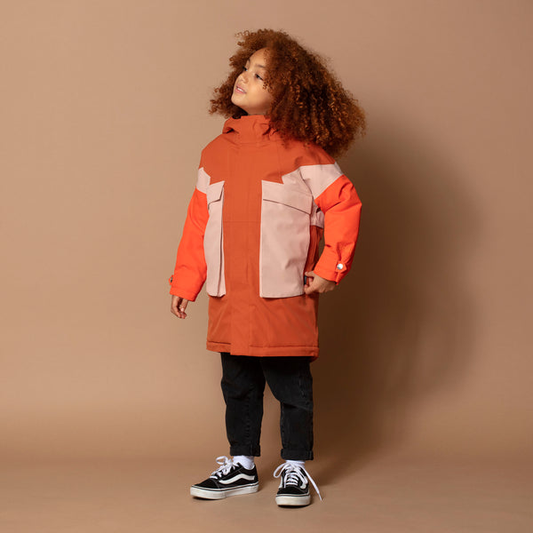 Gosoaky – Winterjas City Fox - Rust multi - Girls & Boys fashion - Voor jongens en meisjes - Beschikbaar vanaf maat 86 tot en met 164 - Verkrijgbaar bij Little Fashion Addict