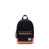 Herschel Heritage Kids Black Sparkle / Neon Peach - Rugzak ideaal voor de kleuterklas - Verkrijgbaar bij Little Fashion Addict