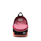 Herschel Heritage Kids Black Sparkle / Neon Peach - Rugzak ideaal voor de kleuterklas - Verkrijgbaar bij Little Fashion Addict