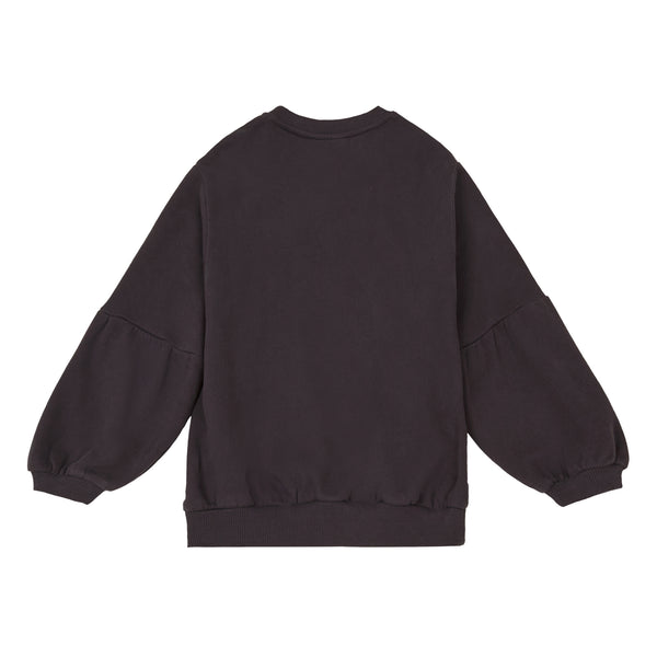Hundred Pieces - Loose Organic Cotton Sweatshirt - Black - Girlsfashion - Beschikbaar vanaf 4 jaar tot 10 jaar - Verkrijgbaar bij Little Fashion Addict