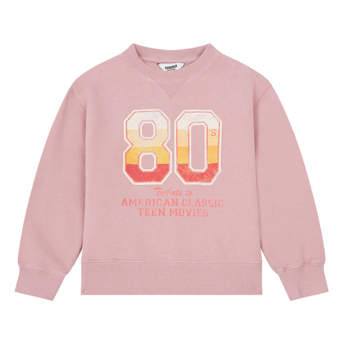 Hundred Pieces - Organic Cotton 80’s Sweatshirt – Power Pink- Girlsfashion - Beschikbaar vanaf 4 jaar tot 10 jaar - Verkrijgbaar bij Little Fashion Addict