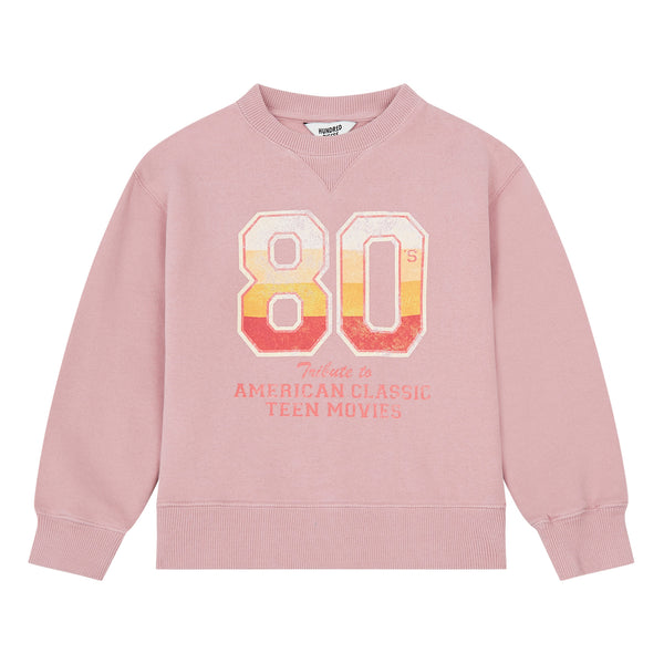 Hundred Pieces - Organic Cotton 80’s Sweatshirt – Power Pink- Girlsfashion - Beschikbaar vanaf 4 jaar tot 10 jaar - Verkrijgbaar bij Little Fashion Addict