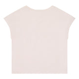 Hundred Pieces - Organic Cotton FlowerSmile T-shirt - Kleur: Lichtroze  - Meisjesmode - Zomercollectie 2023 - Verkrijgbaar bij Littlefashionaddict.com