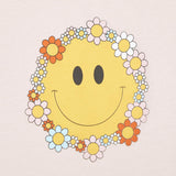 Hundred Pieces - Organic Cotton FlowerSmile T-shirt - Kleur: Lichtroze  - Meisjesmode - Zomercollectie 2023 - Verkrijgbaar bij Littlefashionaddict.com