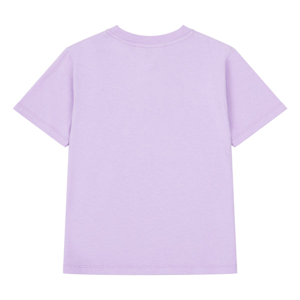 Hundred Pieces - Organic Cotton Holiday Club Girl T-shirt - Kleur: Lichtpaars - Meisjesmode - Zomercollectie 2023 - Verkrijgbaar bij Littlefashionaddict.com