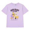 Hundred Pieces - Organic Cotton Holiday Club Girl T-shirt - Kleur: Lichtpaars - Meisjesmode - Zomercollectie 2023 - Verkrijgbaar bij Littlefashionaddict.com