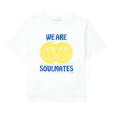 Hundred Pieces - Organic Cotton Soulmates T-shirt - Kleur: Off White - Jongensmode - Zomercollectie 2023 - Verkrijgbaar bij Littlefashionaddict.com