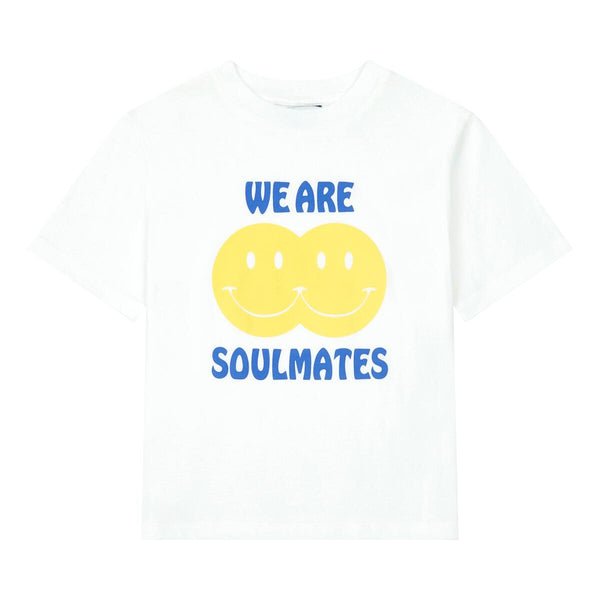 Hundred Pieces - Organic Cotton Soulmates T-shirt - Kleur: Off White - Jongensmode - Zomercollectie 2023 - Verkrijgbaar bij Littlefashionaddict.com