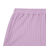 Hundred Pieces - Organic Cotton Ribbed Shorts voor meisjes - Kleur: Paars - Meisjesmode - Zomercollectie 2023 - Verkrijgbaar bij Littlefashionaddict.com