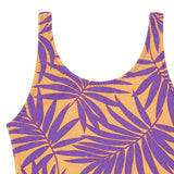 Hundred Pieces - Badpak met print van palmbomen - Kleur: Paars en oranje - Meisjesmode - Zomercollectie 2023 - Verkrijgbaar bij Littlefashionaddict.com