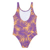 Hundred Pieces - Badpak met print van palmbomen - Kleur: Paars en oranje - Meisjesmode - Zomercollectie 2023 - Verkrijgbaar bij Littlefashionaddict.com