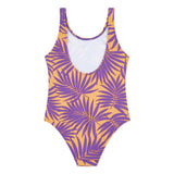 Hundred Pieces - Badpak met print van palmbomen - Kleur: Paars en oranje - Meisjesmode - Zomercollectie 2023 - Verkrijgbaar bij Littlefashionaddict.com
