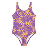 Hundred Pieces - Badpak met print van palmbomen - Kleur: Paars en oranje - Meisjesmode - Zomercollectie 2023 - Verkrijgbaar bij Littlefashionaddict.com