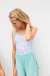 Hundred Pieces - Organic Terry Cloth Shorts voor meisjes - Kleur: Turquoise - Meisjesmode - Zomercollectie 2023 - Verkrijgbaar bij Littlefashionaddict.com