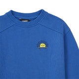 Hundred Pieces - Organic Cotton Shobu Happy Sweatshirt - Kleur: Azure Blue - Sweater voor jongens - Zomercollectie 2023 - Jongensmode - Verkrijgbaar bij Littlefashionaddict.com