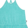 Hundred Pieces - Organic Terry Cloth Playsuit - Kleur: Turquoise - Zomerse jumpsuit/playsuit - Meisjesmode - Zomercollectie 2023 - Verkrijgbaar bij Littlefashionaddict.com