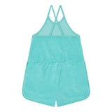 Hundred Pieces - Organic Terry Cloth Playsuit - Kleur: Turquoise - Zomerse jumpsuit/playsuit - Meisjesmode - Zomercollectie 2023 - Verkrijgbaar bij Littlefashionaddict.com