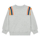 Hundred Pieces - Organic Cotton Sweatshirt with Cut-Out - Meisjesmode - Zomercollectie 2022 - Kleur: Light Eather Grey - Verkrijgbaar bij Littlefashionaddict.com