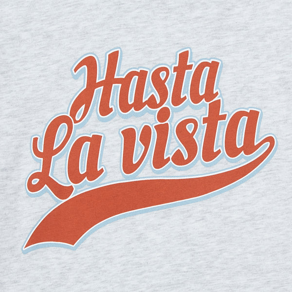 Hundred Pieces - Organic Cotton T-shirt - Vintage Print: Hasta La Vista - Kleur: Light Eather Grey - Jongensmode - Zomercollectie 2022 - Verkrijgbaar bij Littlefashionaddict.com