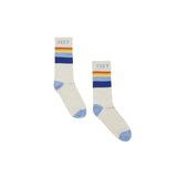 Little Fashion Addict - Hundred Pieces - Pack van 2 paar sokken voor jongens - Wit en blauw met tekst 'Thank Youth' en tekst 'Funky Feet'