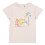 Hundred Pieces - Short-Sleeve Organic T-shirt in het Lichtroze - Meisjesmode - Zomercollectie 2022 - Verkrijgbaar bij Littlefashionaddict.com