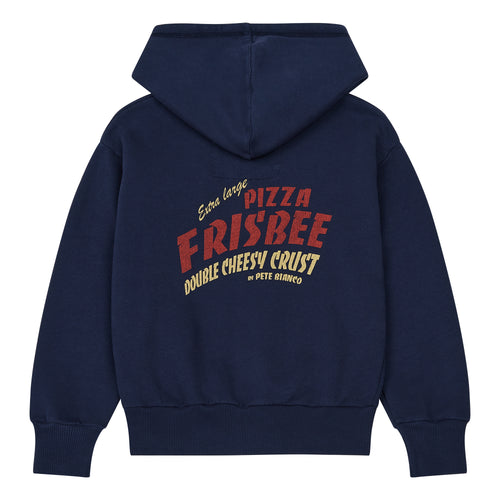 Hundred Pieces - Organic Cotton Zip-Up Hoodie Navy Blue - Jongensmode - Zomercollectie 2022 - Kleur: Donkerblauw - Verkrijgbaar bij Littlefashionaddict.com