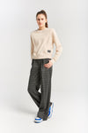 INDEE - Belgische modemerk - Key Structured Sweatshirt - Stone (beige)- verkrijgbaar bij littlefashionaddict.com
