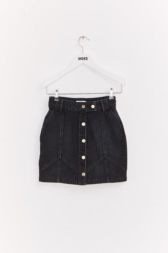 INDEE - Belgisch modemerk - Kristen Denim Skirt in Midnight Blue - verkrijgbaar bij littlefashionaddict.com