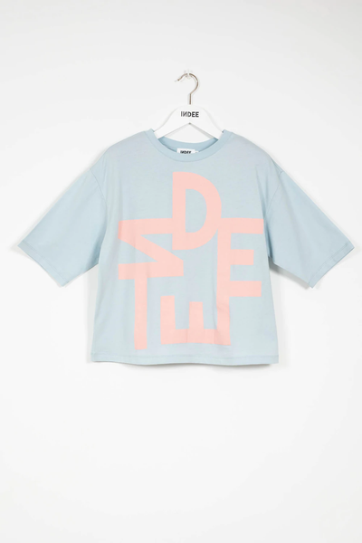 INDEE - Belgisch modemerk - Las Vegas Square T-shirt Blue - Fashion for Girls - verkrijgbaar bij littlefashionaddict.com