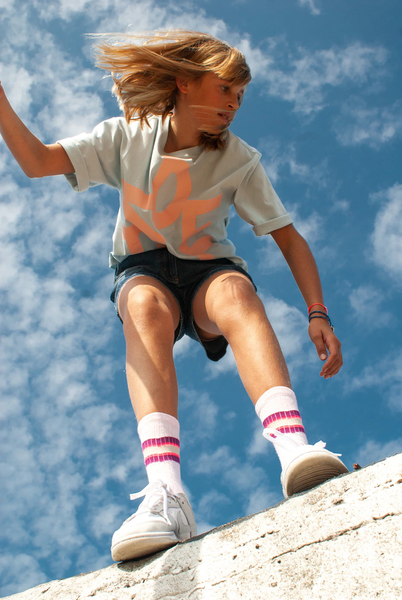 INDEE - Belgisch modemerk - Las Vegas Square T-shirt Blue - Fashion for Girls - verkrijgbaar bij littlefashionaddict.com