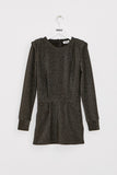 INDEE - Belgische modemerk - Kelly dress in street grey met glitters  verkrijgbaar bij littlefashionaddict.com