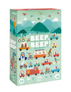 Londji Kinderpuzzel - Puzzel 48 stukken en observatiespel - Beep Beep! - Voor kids vanaf 3 jaar - Verkrijgbaar bij Littlefashionaddict.com