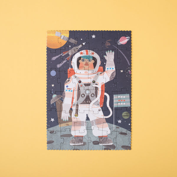 Londji Kinderpuzzel - Pocket Puzzel 36 stukken - Astronaut - Voor kids vanaf 3 jaar - Verkrijgbaar bij Littlefashionaddict.com