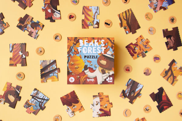 Londji Kinderpuzzel - Puzzel 24 stukken - Bear's Forest - Voor kids vanaf 3 jaar - Verkrijgbaar bij Littlefashionaddict.com