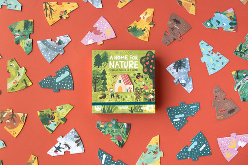 Londji Kinderpuzzel - Set van 4 puzzels met 10 puzzelstukken - A home for Nature - Voor kids vanaf 5 jaar - Verkrijgbaar bij Littlefashionaddict.com