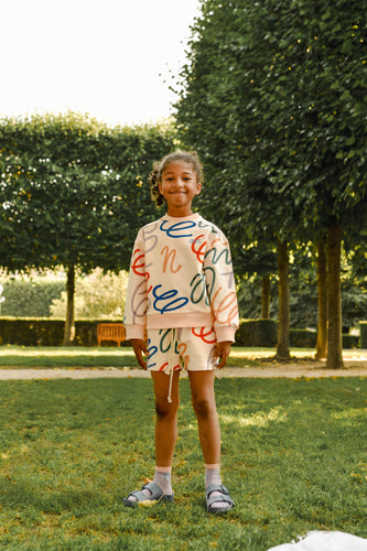 Littlefashionaddict.com - Maison Tadaboum - Carlos Short - Voor meisjes - Lichtroze short - Beschikbaar vanaf 2 jaar tot en met 8 jaar bij Littlefashionaddict.com