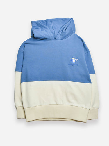 Littlefashionaddict.com - Maison Tadaboum - Celine Hoodie - Sweater met kap - kleuren: crème en lichtblauw voor jongens & meisjes - Beschikbaar vanaf 2 jaar tot en met 8 jaar bij Littlefashionaddict.com