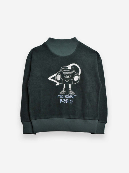 Littlefashionaddict.com - Maison Tadaboum - Daniela Sweatshirt - Donkergroen - Sweater voor jongens & meisjes - Beschikbaar vanaf 2 jaar tot en met 8 jaar bij Littlefashionaddict.com