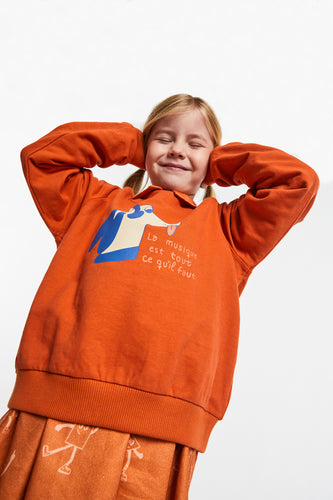 Littlefashionaddict.com - Maison Tadaboum - Jacky Sweatshirt - Apricot - Sweater voor jongens & meisjes - Beschikbaar vanaf 2 jaar tot en met 8 jaar bij Littlefashionaddict.com