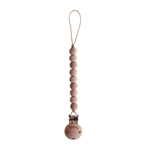 Little Fashion Addict - Mushie - Fopspeenketting Cleo - Kleur: wood/wood