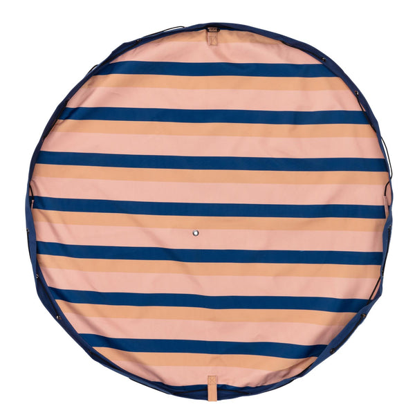 Play & Go Outdoor Speelmat/Opbergzak - Print: Mokka Stripes - verkrijgbaar bij littlefashionaddict.com