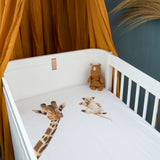 Snurk Beddengoed - Wild Friends Baby Ledikant laken set - Set van laken en hoeslaken voor baby - verkrijgbaar bij Little Fashion Addict