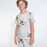Snurk - Fussball Grey T-shirt Kids - Voor jongens en meisjes - Beschikbaar vanaf maat 92 tot 164 - Verkrijgbaar bij Littlefashionaddict.com