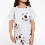 Snurk - Fussball Grey T-shirt Kids - Voor jongens en meisjes - Beschikbaar vanaf maat 92 tot 164 - Verkrijgbaar bij Littlefashionaddict.com