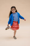 Little Fashion Addict - Sproet & Sprout – Turtleneck T-shirt knitted stripes - Kleur: Cobalt Blue - Voor meisjes - Collectie: Tuscan Holiday at Nonna's - verkrijgbaar bij Littlefashionaddict.com