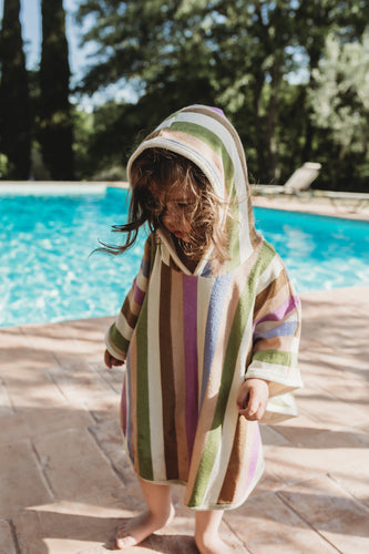 Littlefashionaddict - Sproet & Sprout - SS23 - Bath cape block stripe - Kleur: Multicolour - Voor jongens en meisjes - Jongens- en meisjesmode - Vanaf 4 tot 10 jaar in stock en verkrijgbaar bij littlefashionaddict.com